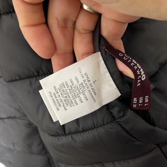 CI SONO Polyester Reversible Leopard and Black Puffer Coat Size Large - Picture 3 of 8